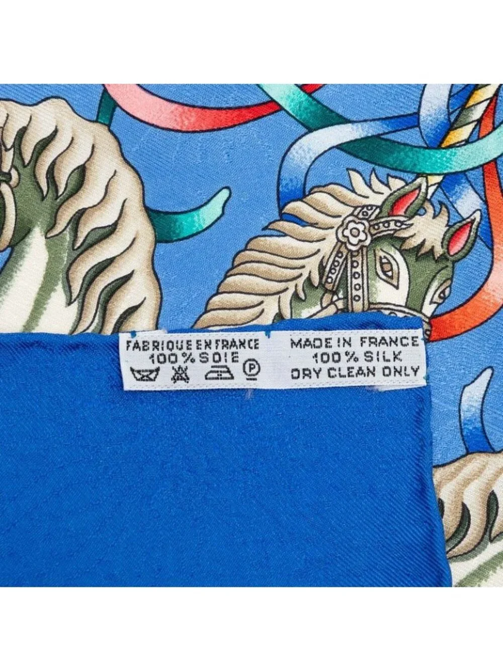 Hermes Carre 90 Luna Park Amusement Scarf Large Blue Multicolor Silk